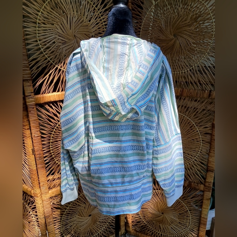 NWOT Anthropologie Striped Zip-Up Hoodie_ L/XL - Picture 5 of 7